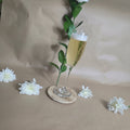 copas de champan artesanales decoradas con flores