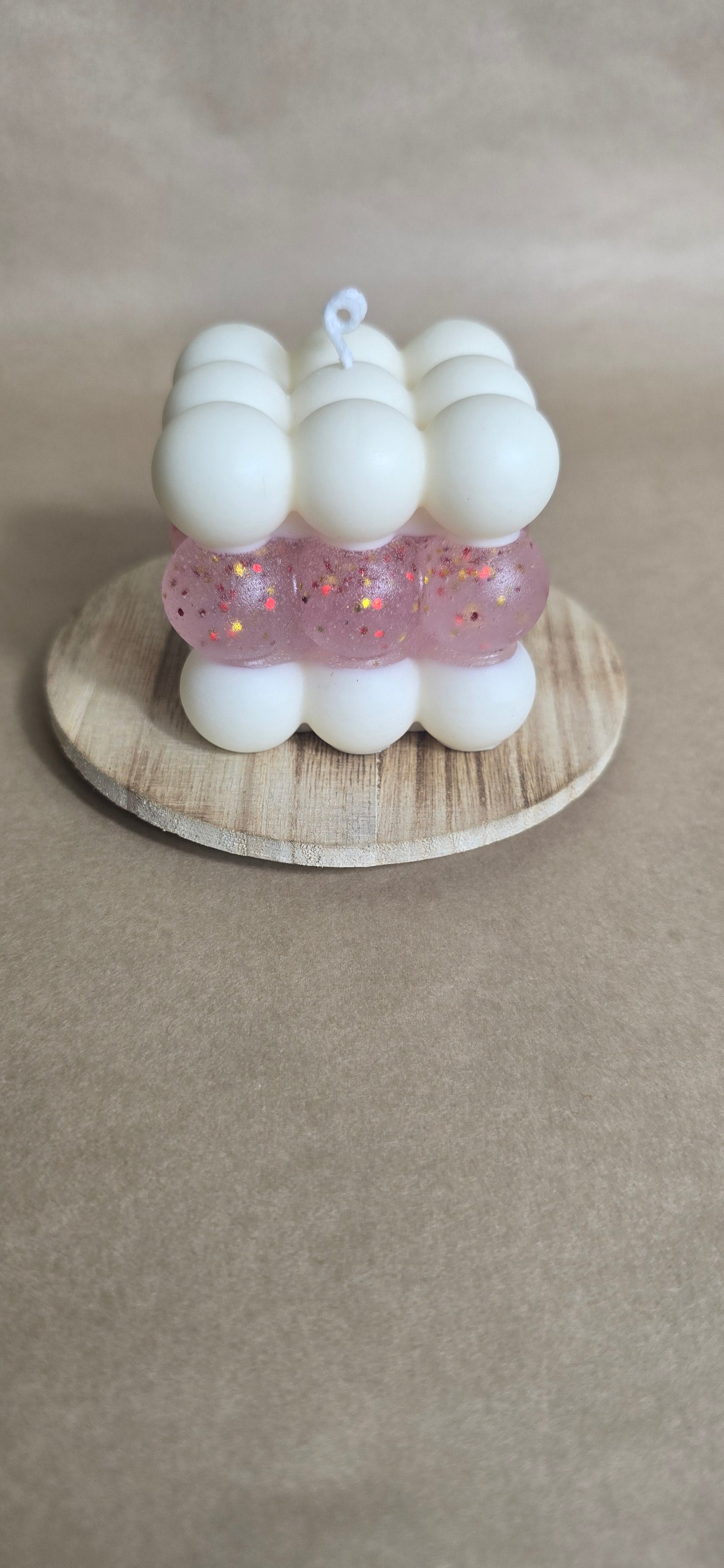 burbuja de cera y gel