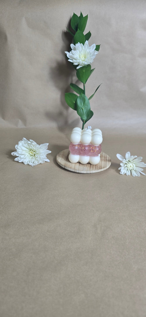 vela decorativa de burbujas