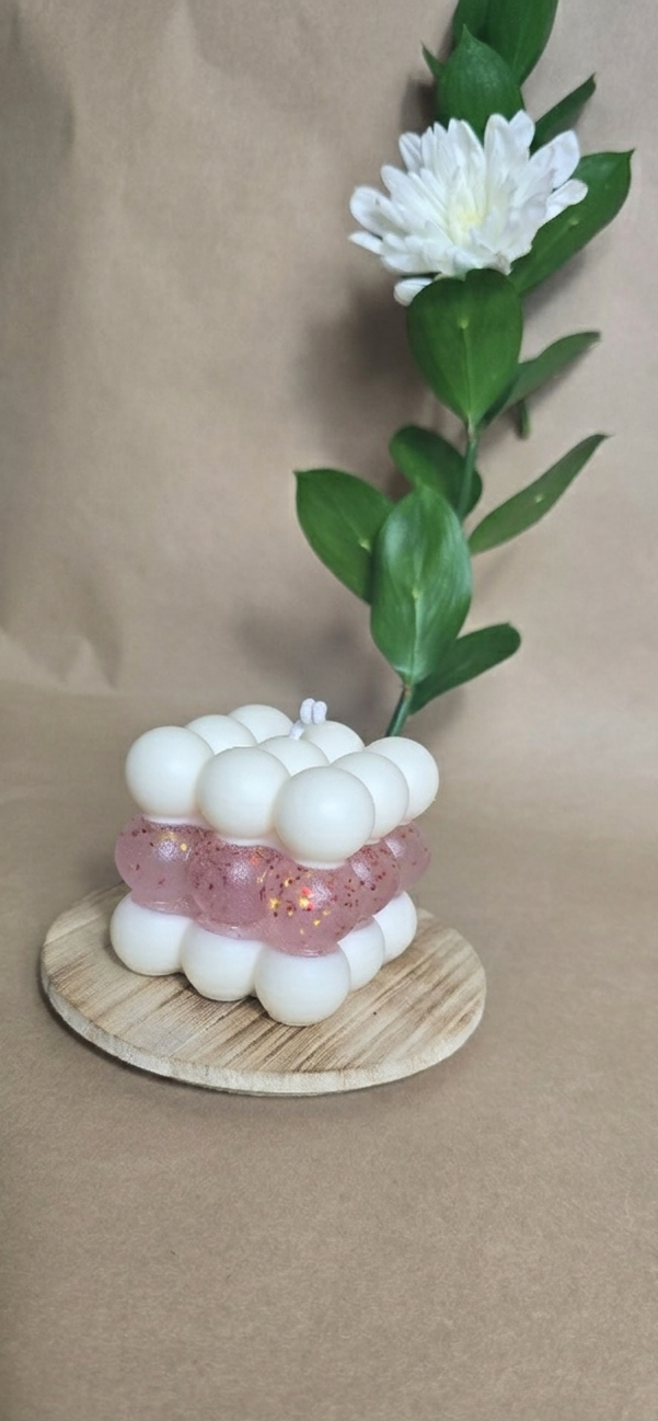 vela decorativa de burbujas