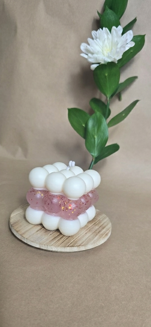 vela decorativa de burbujas